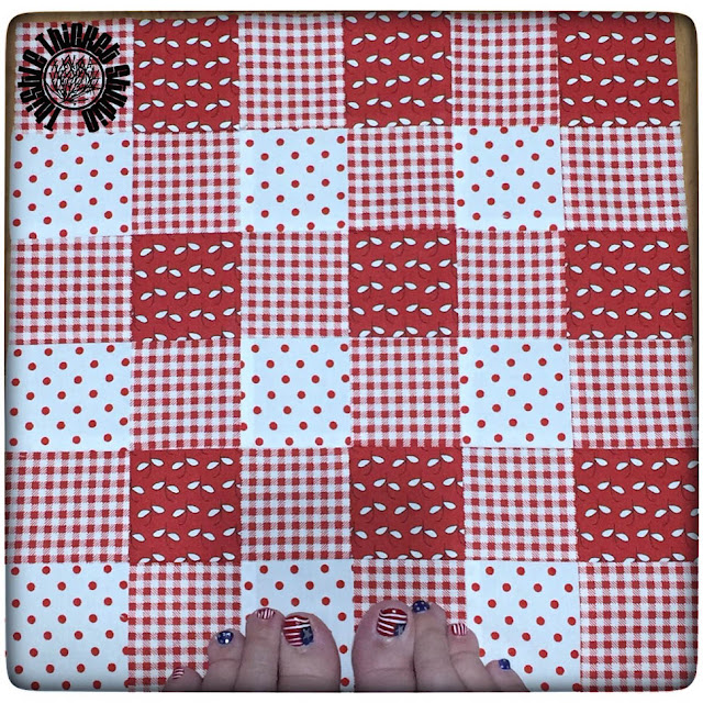 Farm Girl Vintage Gingham Block by Thistle Thicket Studio