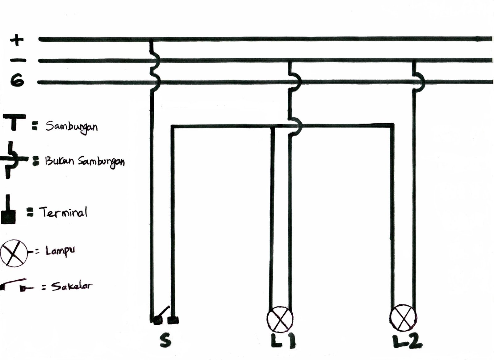 CARA MENYAMBUNG KABEL LISTRIK SATU SAKELAR DUA LAMPU ALAT RUMAH TANGGA