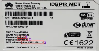 huawei hg630 v2 default password
