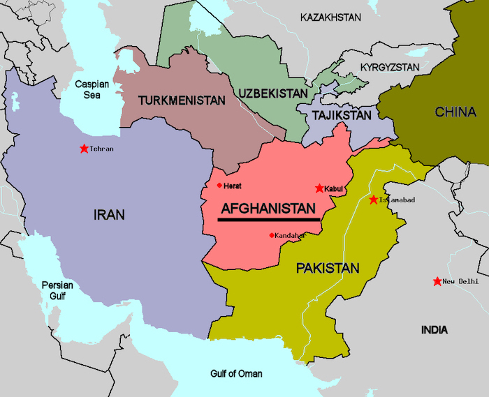 Afganistan neresi harita