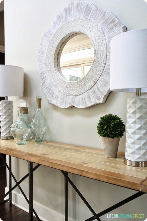 Long wood and metal table 