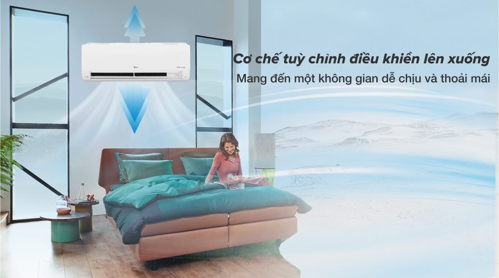 Máy lạnh 2 chiều LG Inverter 1.5 HP B13END1 - Cơ chế thổi gió