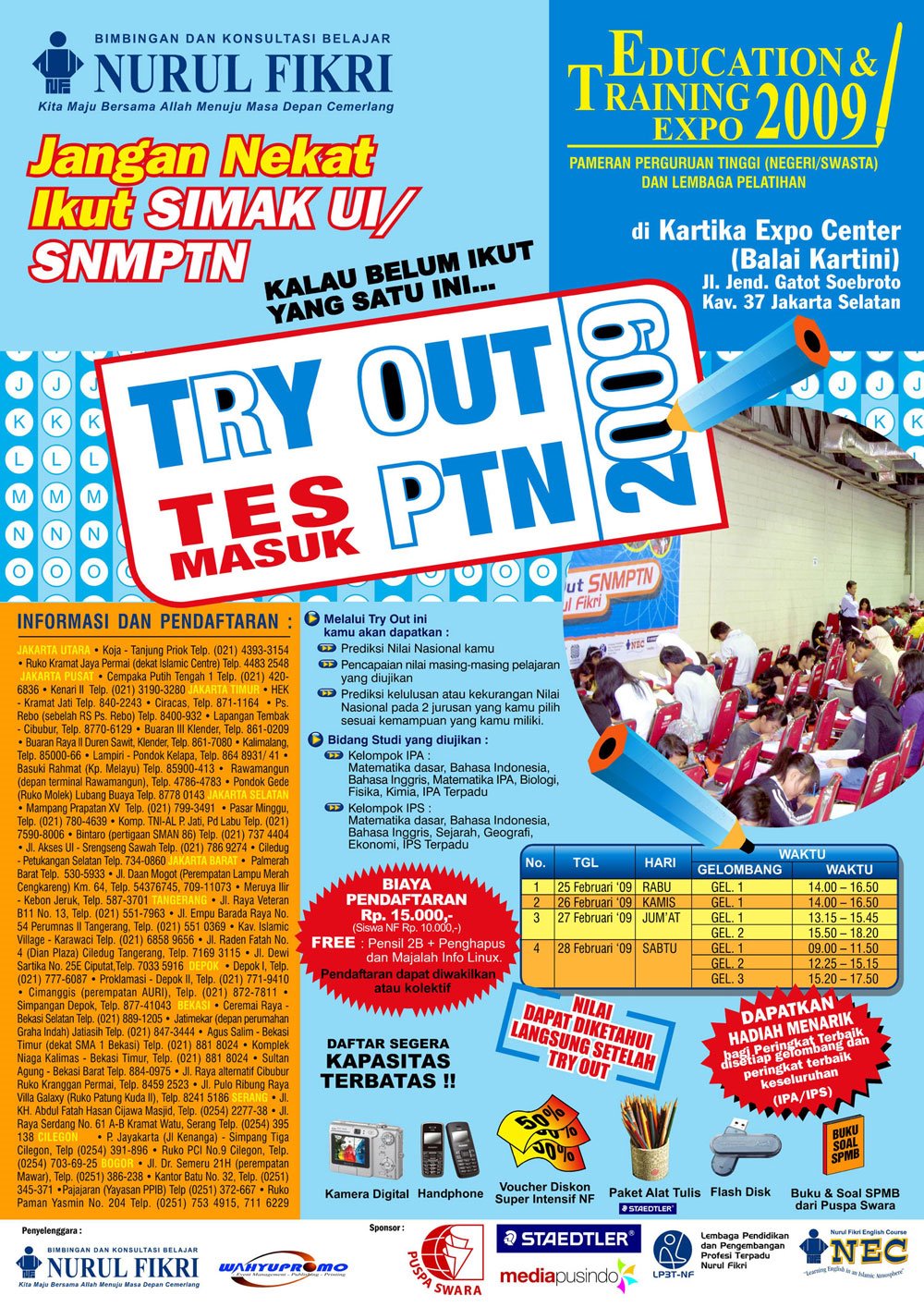 Contoh Brosur TRY OUT Masuk PTN  www.InfoPercetakan.com