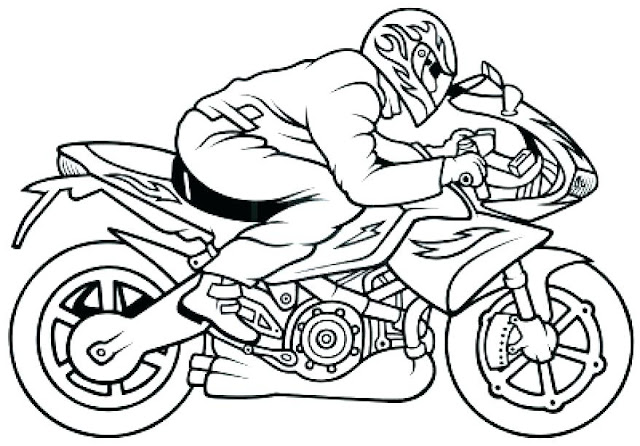 Motor Bike coloring pages