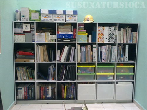 Mengemas Rak  Buku  Untuk Mini  Library Bhgn 1 Susun Atur 