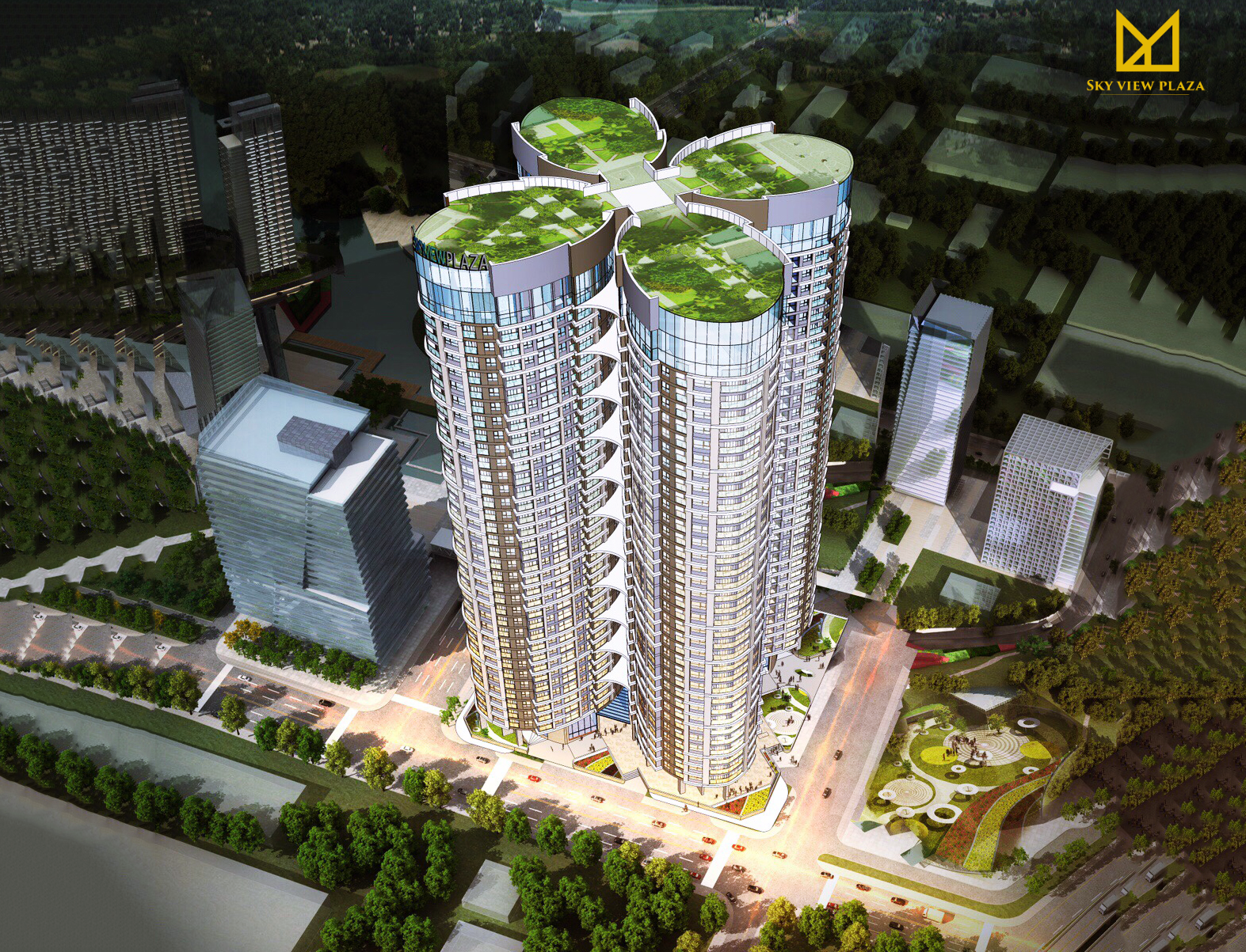 Phối cảnh dự án Sky View Plaza