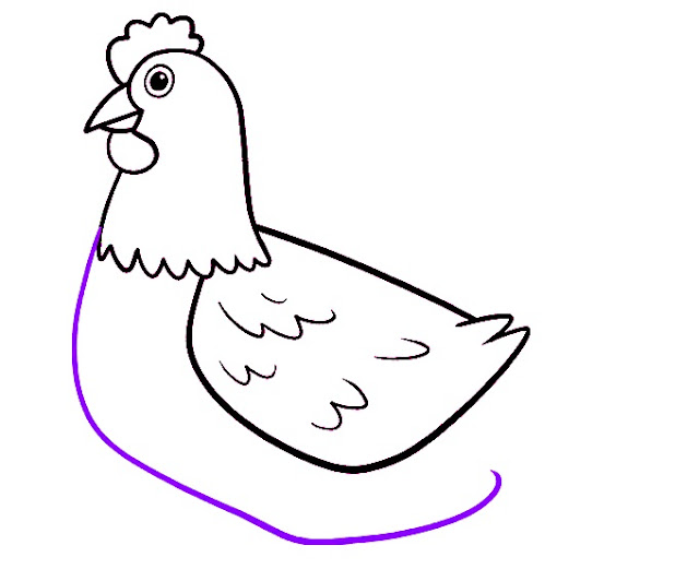 Como desenhar uma galinha fácil
