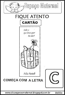 Pintar letra inicial cartão natal