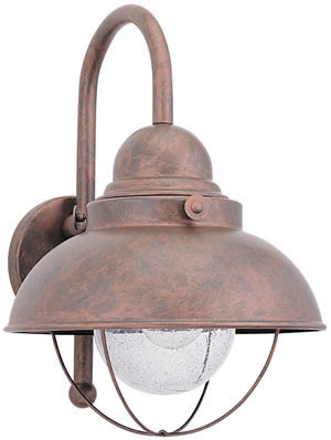 Sea Gull 8871-44 1 Light Sebring Outdoor Wall Lantern Weathered Copper