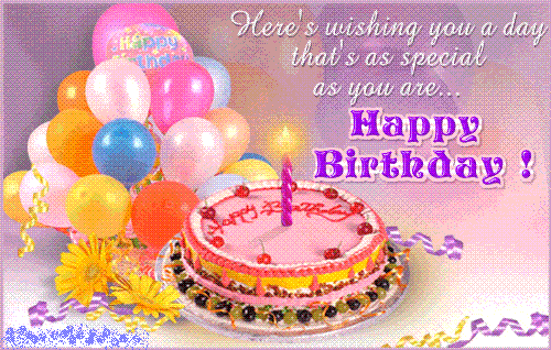Sweet birthday cake - wish your friend Happy birthday spec 