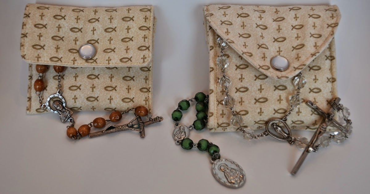Gold Divine Mercy Rosary Pouch | The Catholic Company®
