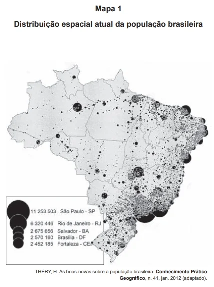 ENEM 2013: Os mapas representam distintos padrões de distribuição de processos socioespaciais. Nesse sentido, a menorincidência de disputas territoriais envolvendo povos indígenas se explica pela