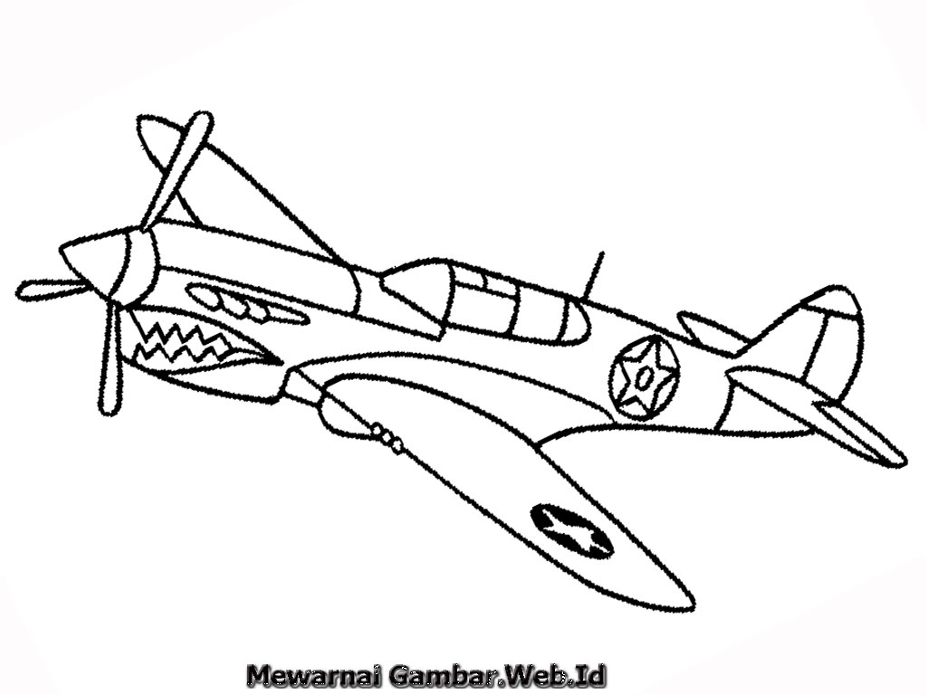 Mewarnai Gambar Pesawat Terbang Mewarnai Gambar