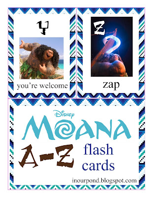 FREE Moana Alphabet Flash Cards