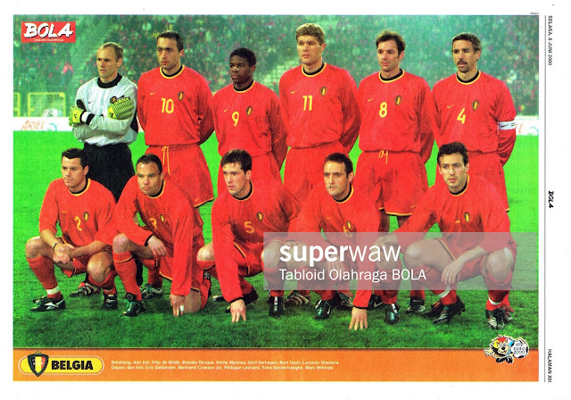 BELGIUM FOOTBALL TEAM SQUAD 2000