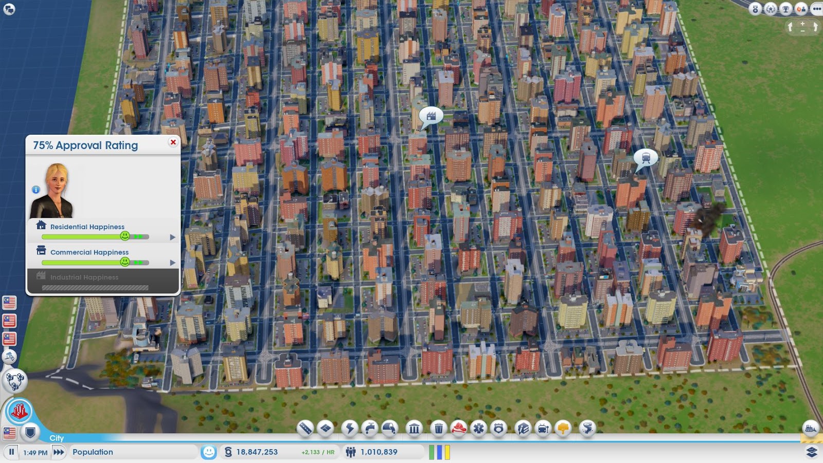 Nachogy's Blog: Simcity 1 million population city with zero traffic!