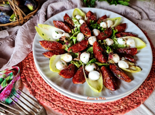 Ensalada de higos marinados y mozzarella