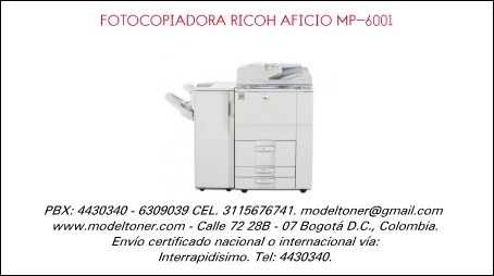 FOTOCOPIADORA RICOH AFICIO MP-6001