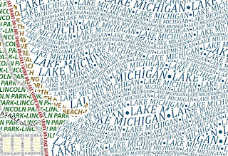 Typographic map, détail de Chicago