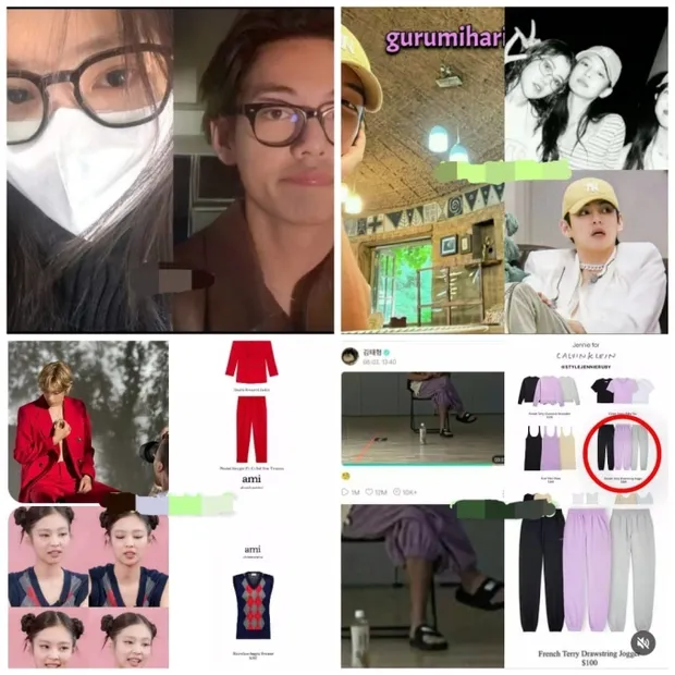 Evidence of Jennie having dinner at V's (BTS) house, taking advantage of a date in London ahead of the male idol's military enlistment?