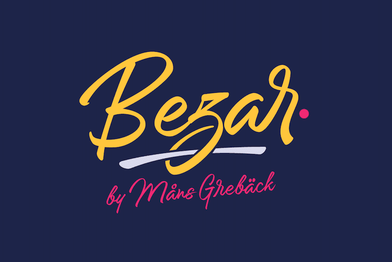 Bezar Font - Free Brush Script Typeface