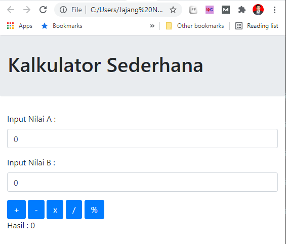 Membuat Kalkulator Sederhana Menggunakan Vue.js