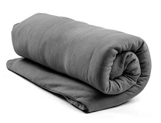 Quility Premium Adult & Children Weighted Blanket & Removable Cover | 12 lbs | 48”x72” (for a 100-140 lbs individual) | Compression Therapy for Anxiety, Stress, Insomnia, ADHD | Cotton | Grey