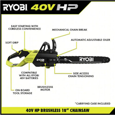 40V HP Brushless 18 in. Cordless Battery Chainsaw with 5.0 Ah Battery and Charger