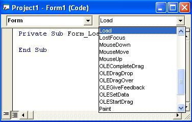 Visual Basic Code Editor Window