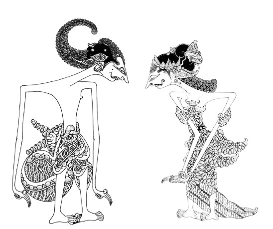 Gambar Wayang Arjuna Dan Srikandi Hitam Putih Paimin Gambar