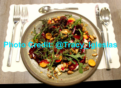 Roasted Beets, Goat Cheese, Muña, Gooseberry, Cancha, Chef Erik Ramirez, Llama Inn NYC, De Gustibus Cooking School, Macys