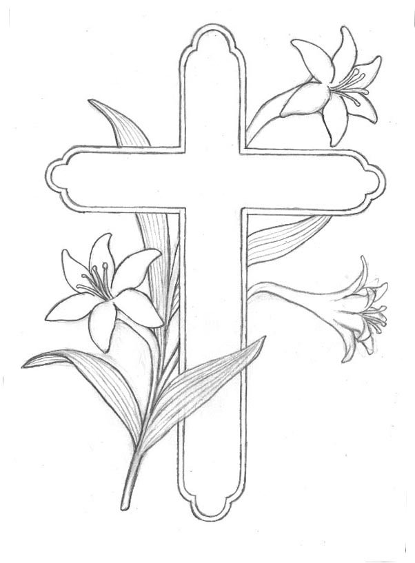Download Easter Coloring Pages: Easter Lily Coloring Pages
