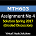 MTH603 Assignment No 4 Solution Spring 2017 