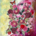 Pink & Red Roses, 18 x 24 collage, by Carol Engles