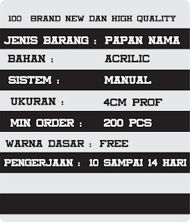 PAPAN NAMA CUSTOM | PAPAN NAMA ORDER | PAPAN NAMA MURAH | PAPAN NAMA GLOSIR