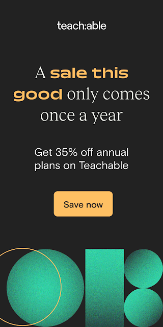 Save 35% on all annual plans on Teachable this Black Friday