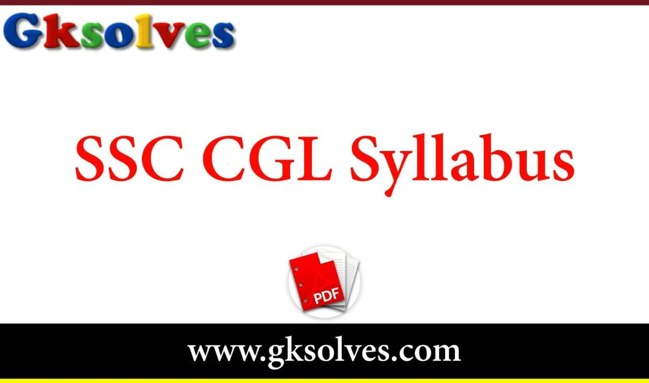 SSC CGL Syllabus PDF Exam Pattern Hindi/English PDF Download