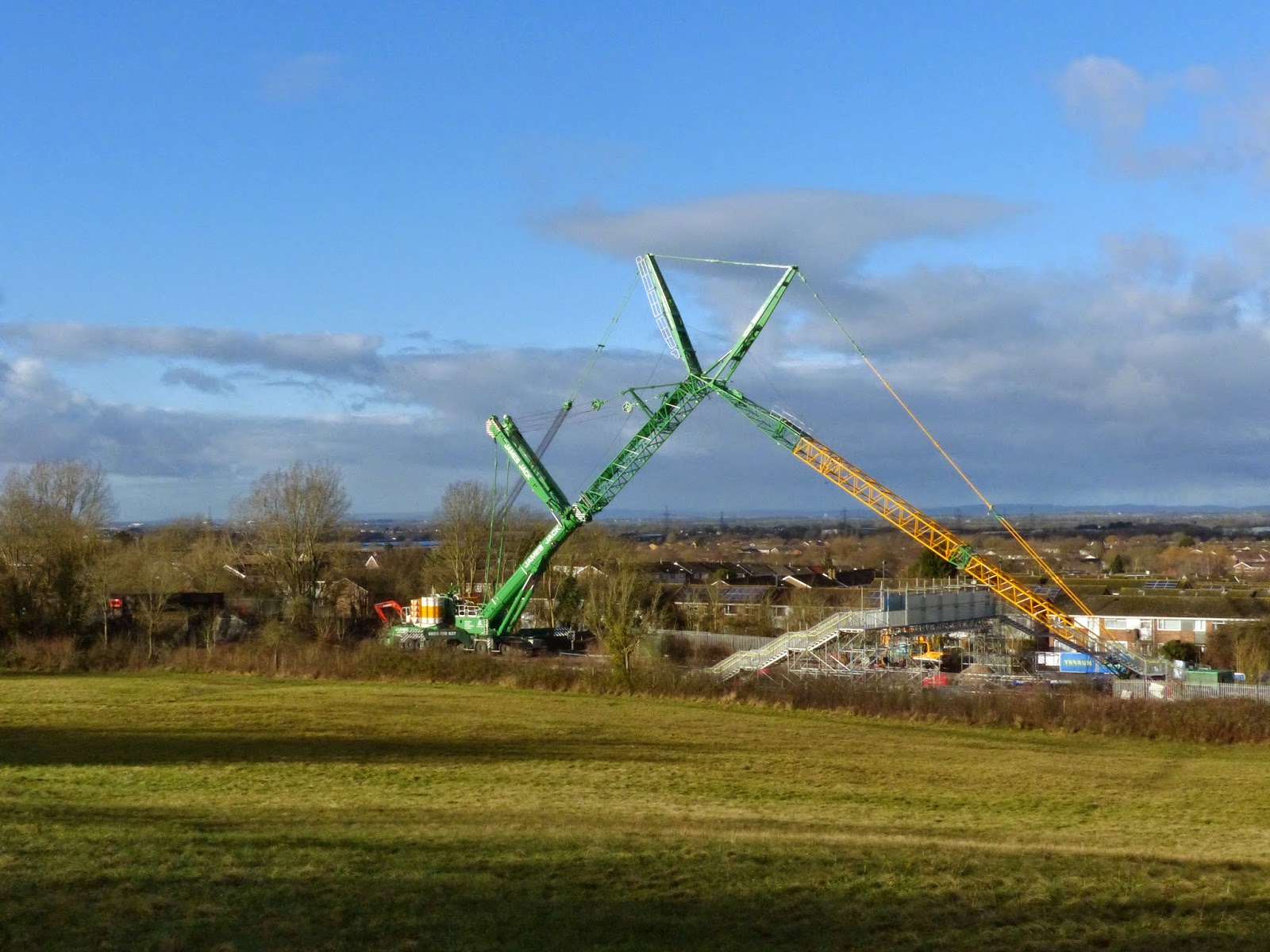 Wapley bridge - Network rail promised a big crane...