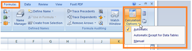 Calculation Setting  excel 2007,2010,2013 dan 2017