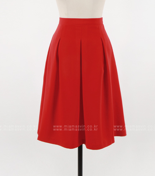 Pleated Flared Skirt