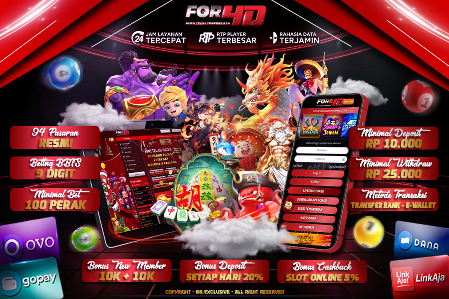 FOR4D » Daftar Akun VIP Bandar Togel Dan Slot Gacor Scatter Hitam Server Resmi