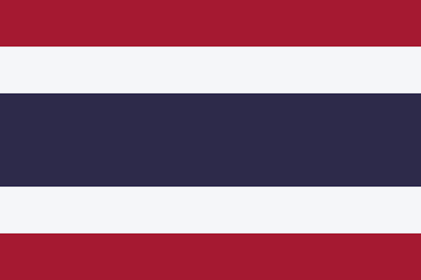 Logo Gambar Bendera Negara Thailand PNG JPG ukuran 600 px