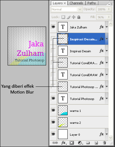 memberi efek motion blur pada layer
