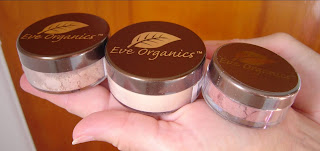 Eve Organics mineral foundation, setting powder and blush.jpeg