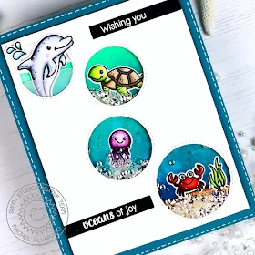 Sunny Studio Stamps: Staggered Circle Dies Oceans Of Joy Magical Mermaids Birthday Card by Rachel Alvarado 