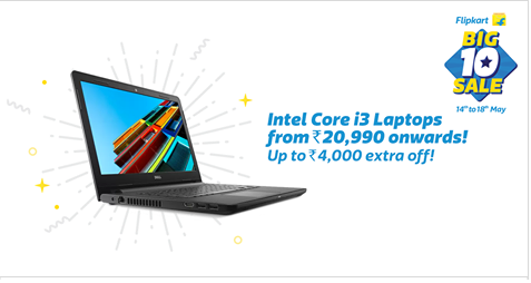 Flipkart Big 10 Sale Laptop Offer - Rs 4000 Off