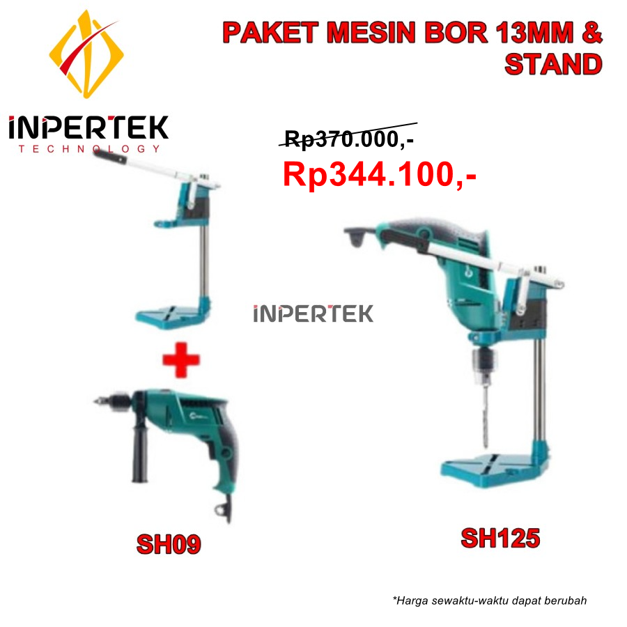 paket mesin bor tangan dan stand sh09