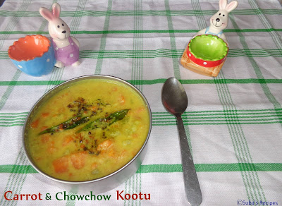 Carrot and chow chow kootu