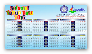 Kalender Operator Sekolah (OPS) 2016 Terbaru