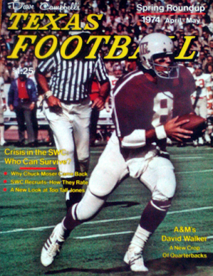 Texas A&M Quarterback Dave Walker on Texas Football Magazine Cover 1974